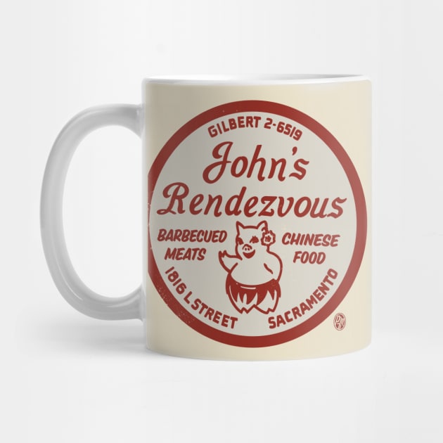 Vintage John's Rendezvous Bar-B-Q Sacramento CA by StudioPM71